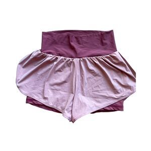 Zyia Active Muted It’s A Mood Shorts Pink Womens Large Athletic